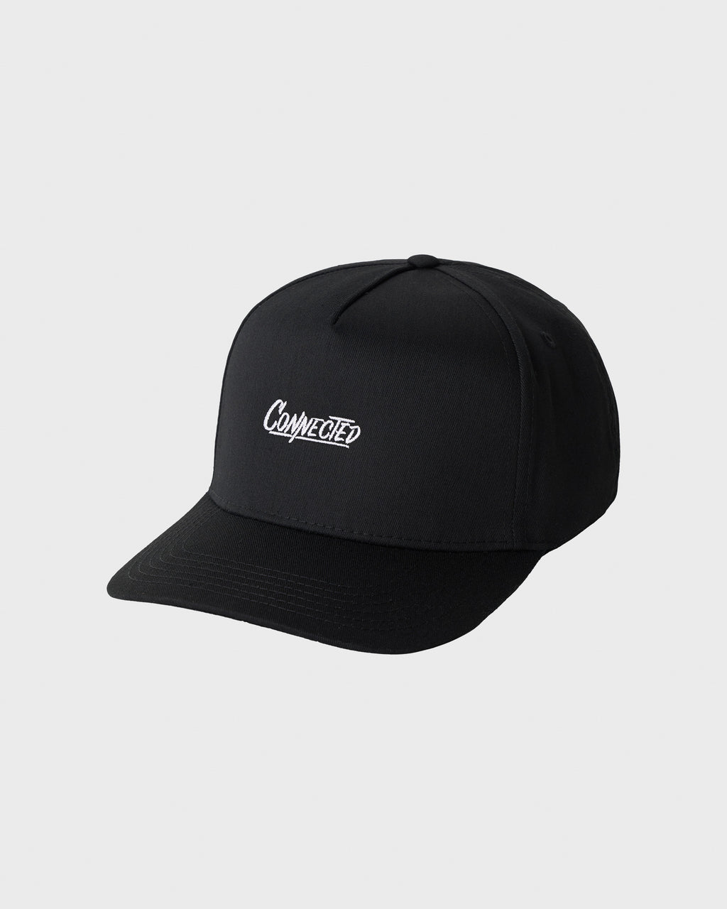 Small Connected 5 Panel Hat Black