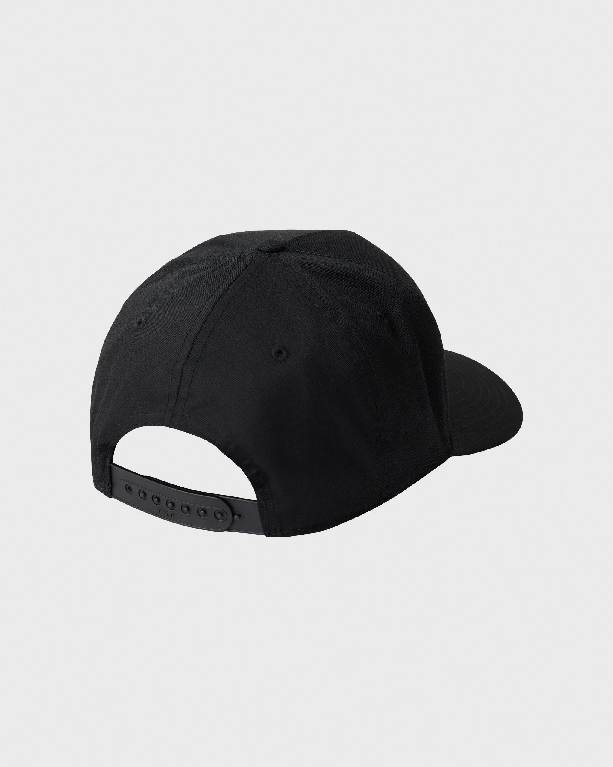 Small Connected 5 Panel Hat Black
