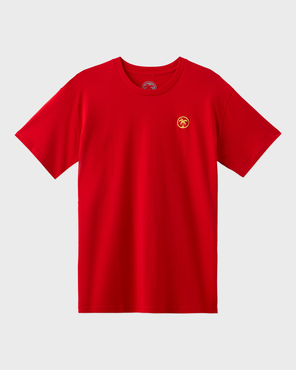 Embroidered Palm Tee Red