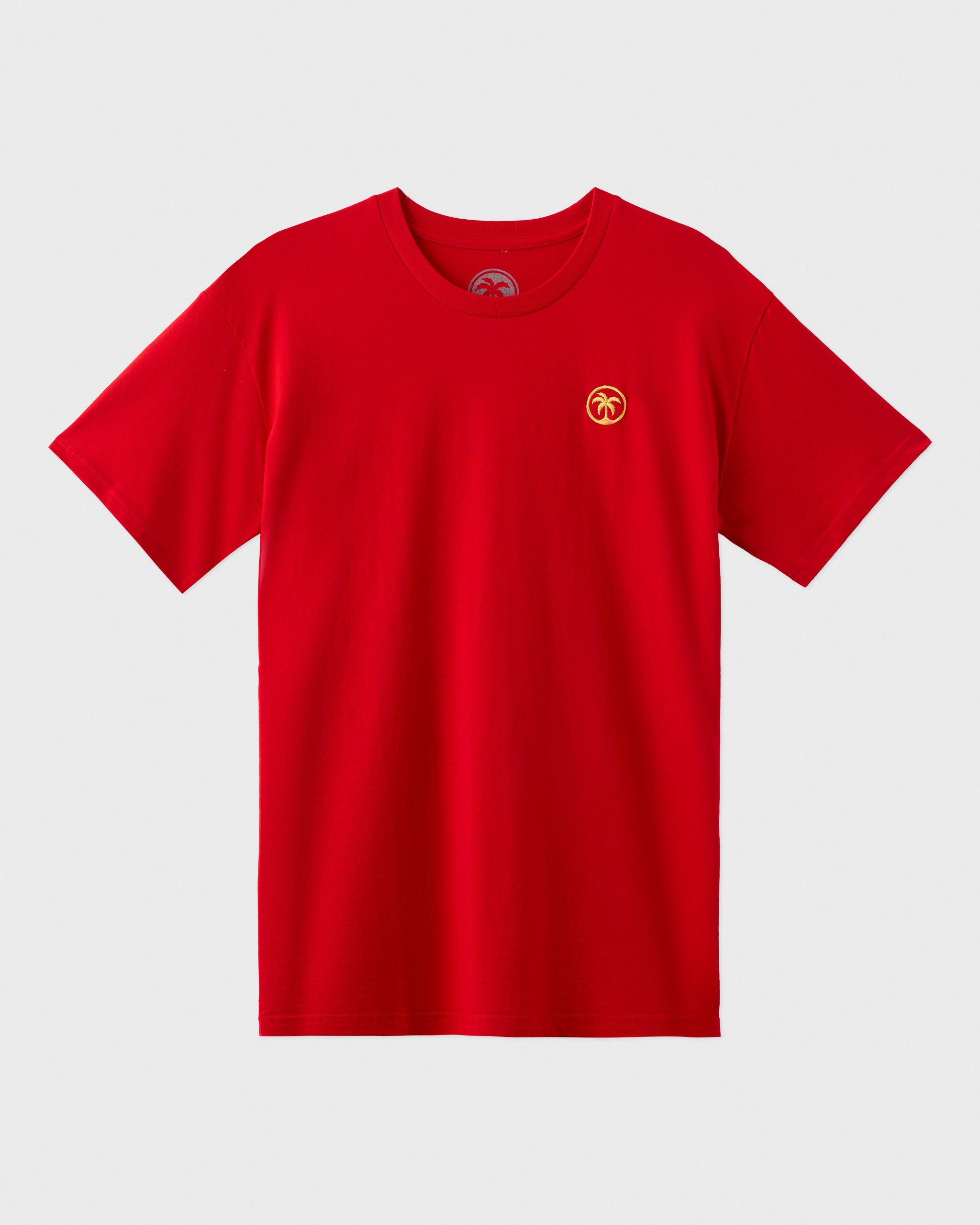 Embroidered Palm Tee Red