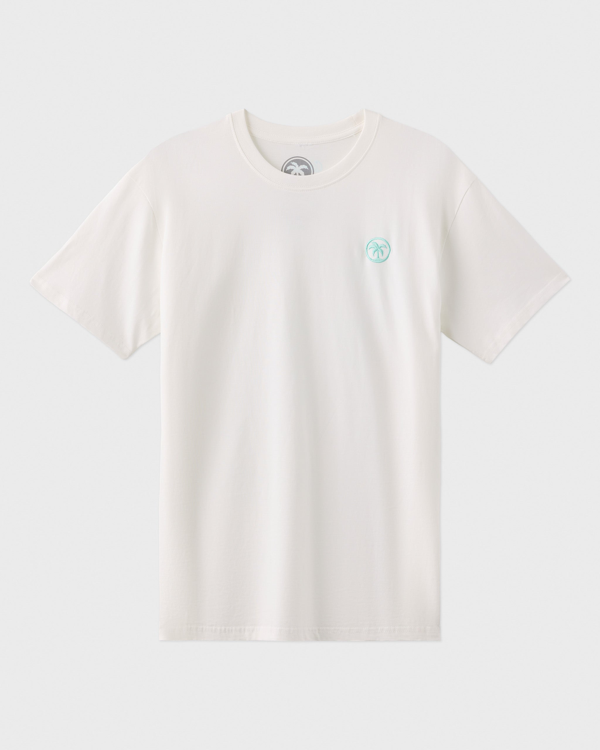 Embroidered Palm Tee Cream