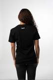 Embroidered White Palm Tee - Black